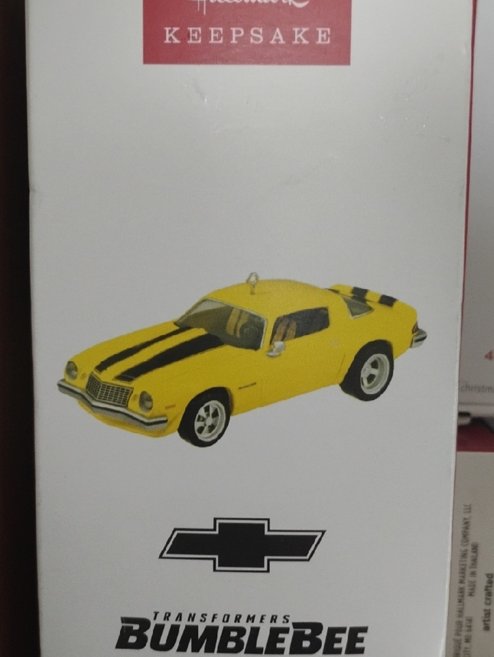 Hallmark Yellow and Black Bumblebee Camaro Ornament